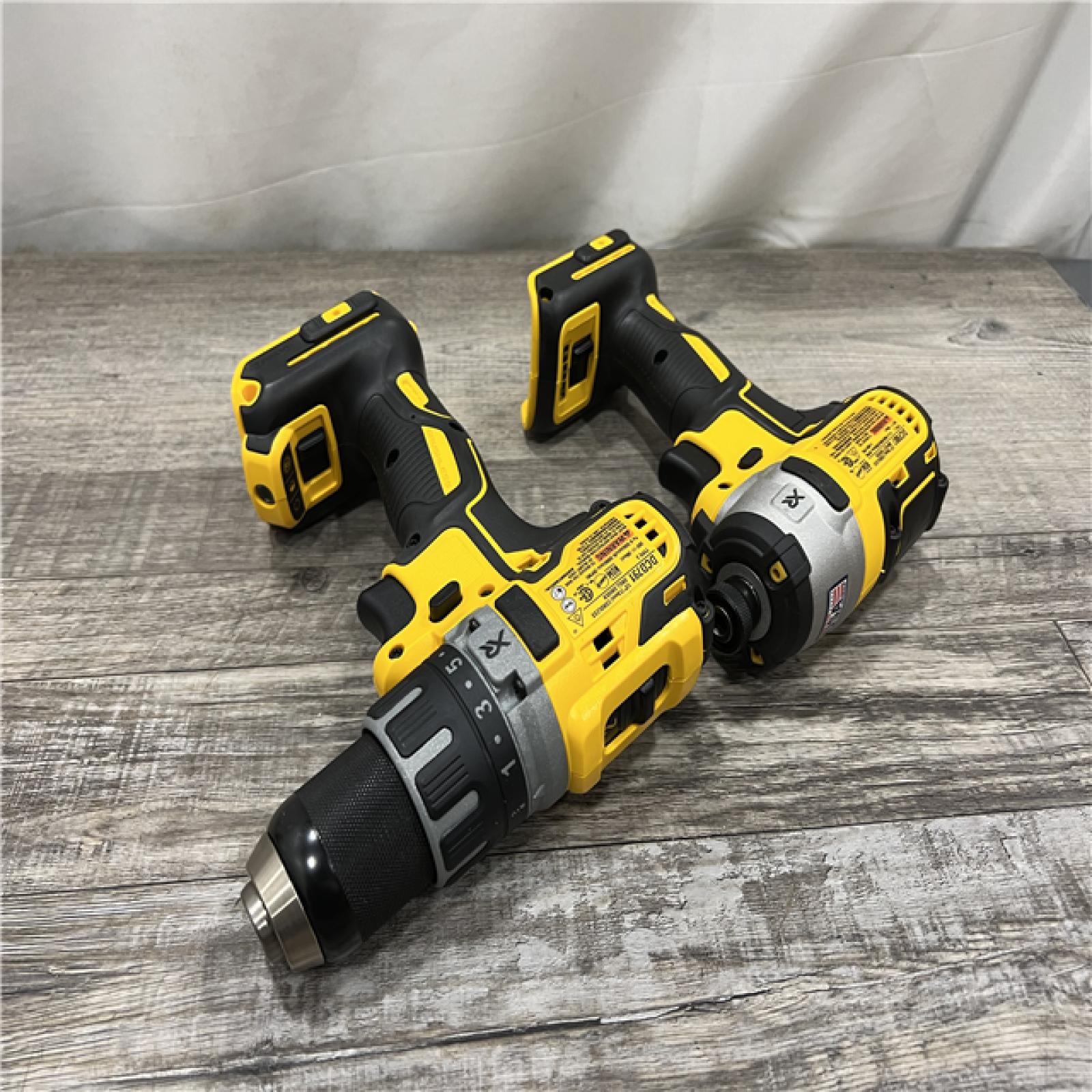 AS-IS DEWALT 20V MAX XR Cordless Brushless Drill/Impact 2 Tool Combo Kit with (2) 20V 2.0Ah Batteries and Charger