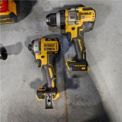 HOUSTON LOCATION - AS-IS DEWALT 20V MAX Cordless Brushless Hammer Drill/Driver 2 Tool Combo Kit with FLEXVOLT ADVANTAGE