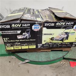 Dallas Location - As-Is RYOBI 40V HP Brushless 21 in. Self-Propelled Mower - (2) 6.0 Ah Batteries & Charger-Appears Like New Condition(Lot Of 2)