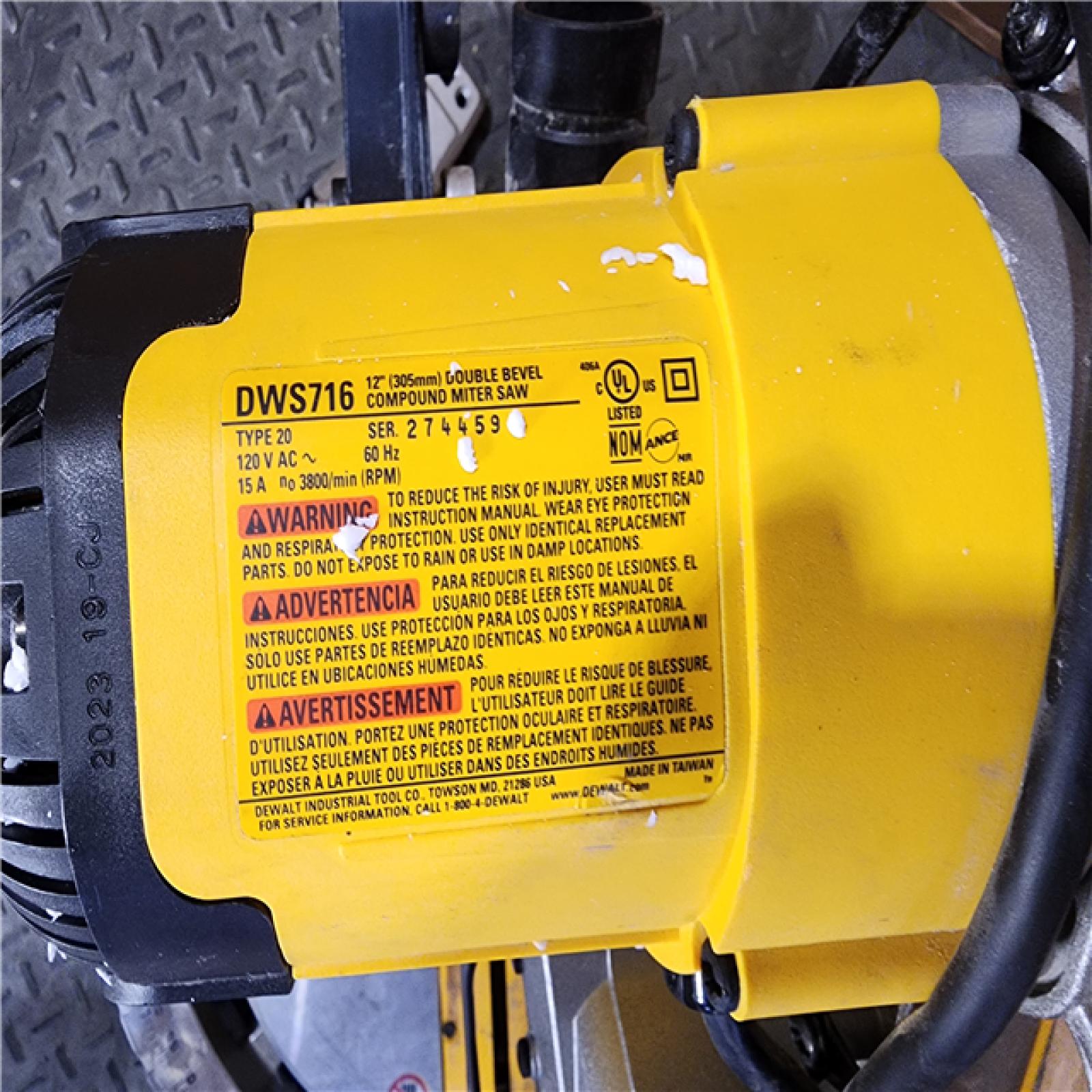 HOUSTON LOCATION - AS-IS DEWALT 60V Lithium-Ion 12 in. Cordless Sliding Miter Saw (Tool Only)