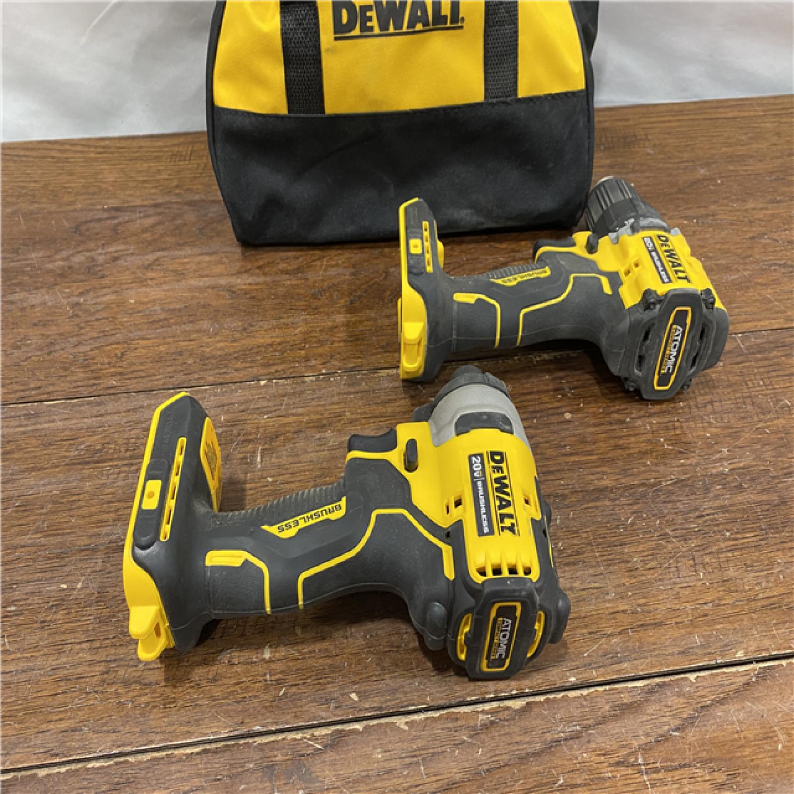 AS-ISDEWALT ATOMIC 20-Volt MAX Lithium-Ion Cordless Combo Kit (2-Tool) with (2) 2.0Ah Batteries, Charger and Bag