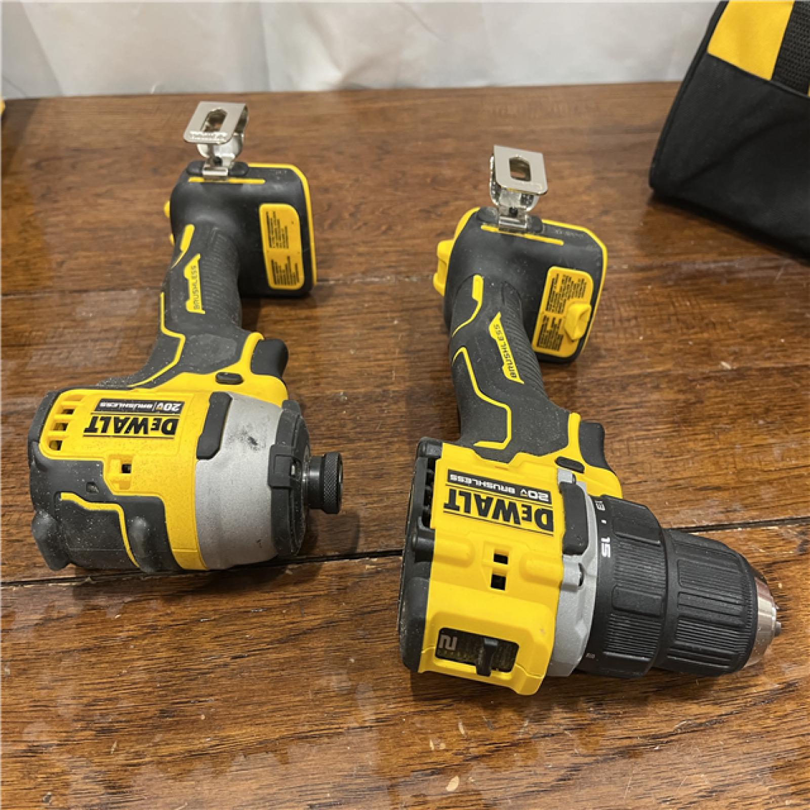 AS-ISDewalt DCK225D2 20V MAX ATOMIC Brushless Compact Lithium-Ion 1/2 in. Cordless Drill Driver and 1/4 in. Impact Driver Combo Kit with 2 Batteries 2 Ah