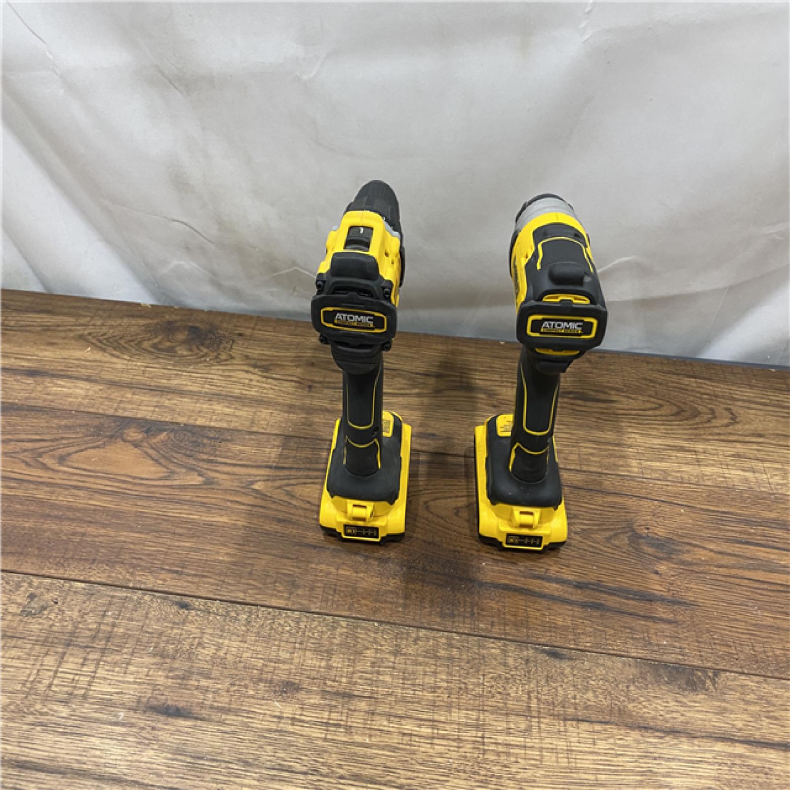 AS IS Dewalt DCK225D2 20V MAX ATOMIC Brushless Compact Lithium-Ion 1/2 in. Cordless Drill Driver and 1/4 in. Impact Driver Combo Kit with 2 Batteries 2 Ah