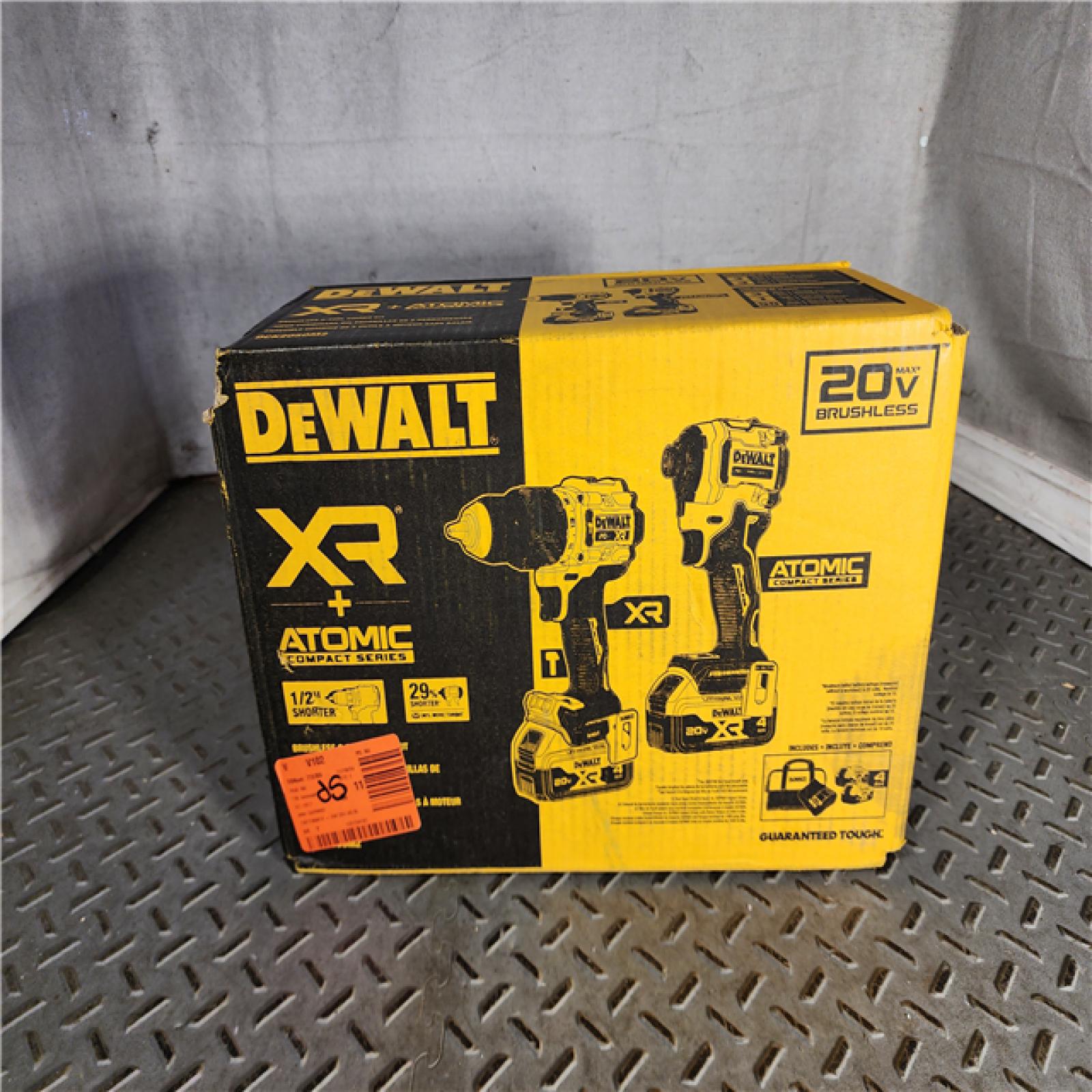 HOUSTON LOCATION - AS-IS (APPEARS LIKE NEW) 20V MAX XR Hammer Drill and ATOMIC Impact Driver 2 Tool Cordless Combo Kit with (2) 4.0Ah Batteries, Charger, and Bag