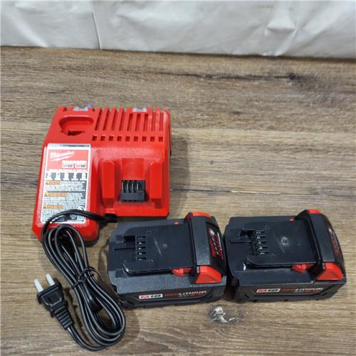 AS-IS Milwaukee M18 18-Volt Lithium-Ion XC Starter Kit with Two 5.0Ah Batteries / Charger (48-59-1852B)