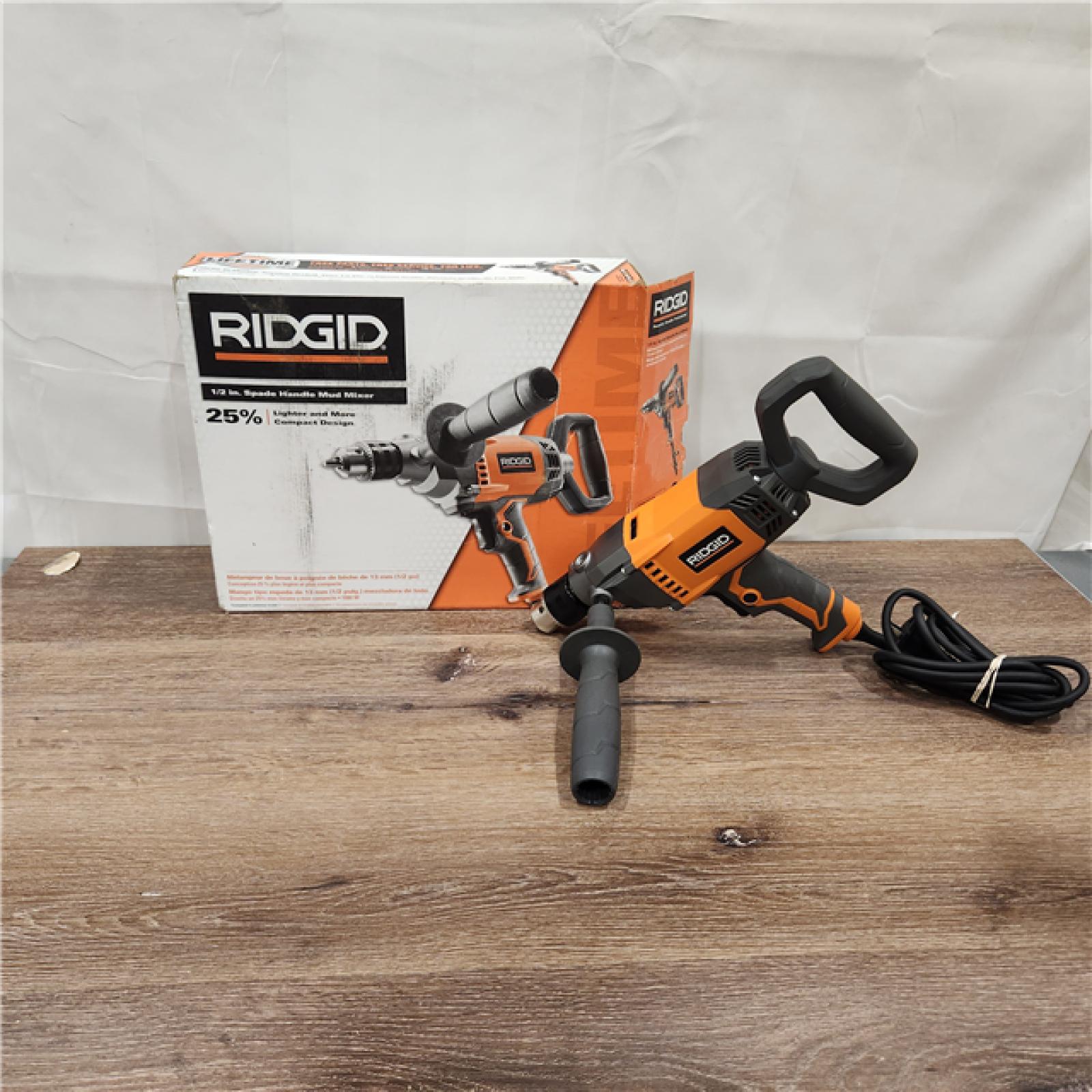 AS-IS Ridgid R7121 Drill, 1/2-Inch Spade Handle Mud Mixer