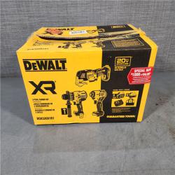 HOUSTON LOCATION - AS-IS DEWALT 20-Volt Lithium-Ion Cordless 3-Tool Combo Kit with FLEXVOLT 9 Ah and 20V 6 Ah Batteries and Charger