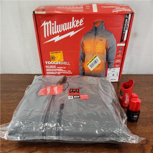 NEW! Milwaukee M12 12V Cordless Gray TOUGHSELL Heated Jacket Kit (Medium)
