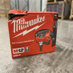 NEW! - Milwaukee M12 12-Volt Lithium-Ion Cordless Palm Nailer Kit with One 1.5Ah Battery, Charger and Tool Bag