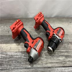 AS-IS MILWAUKEE M18 18V Lithium-Ion Brushless Cordless Compact Drill/Impact Combo Kit (2-Tool) W/(2) 2.0 Ah Batteries, Charger & Bag