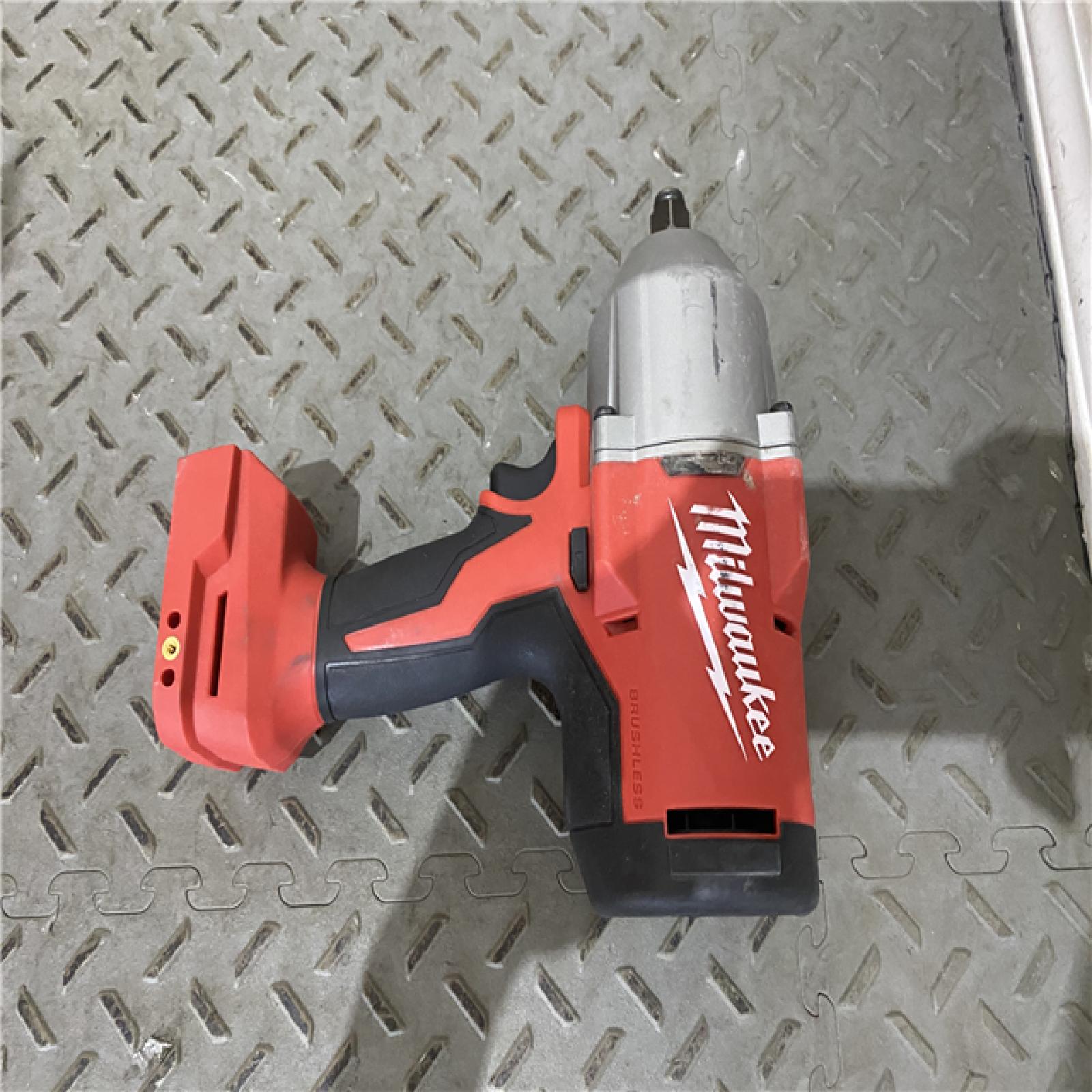 Houston location AS-IS Milwaukee 2666-20 M18 18-Volt Lithium-Ion Brushless 1/2 in. High Torque Impact Wrench with Friction Ring (Tool-Only)