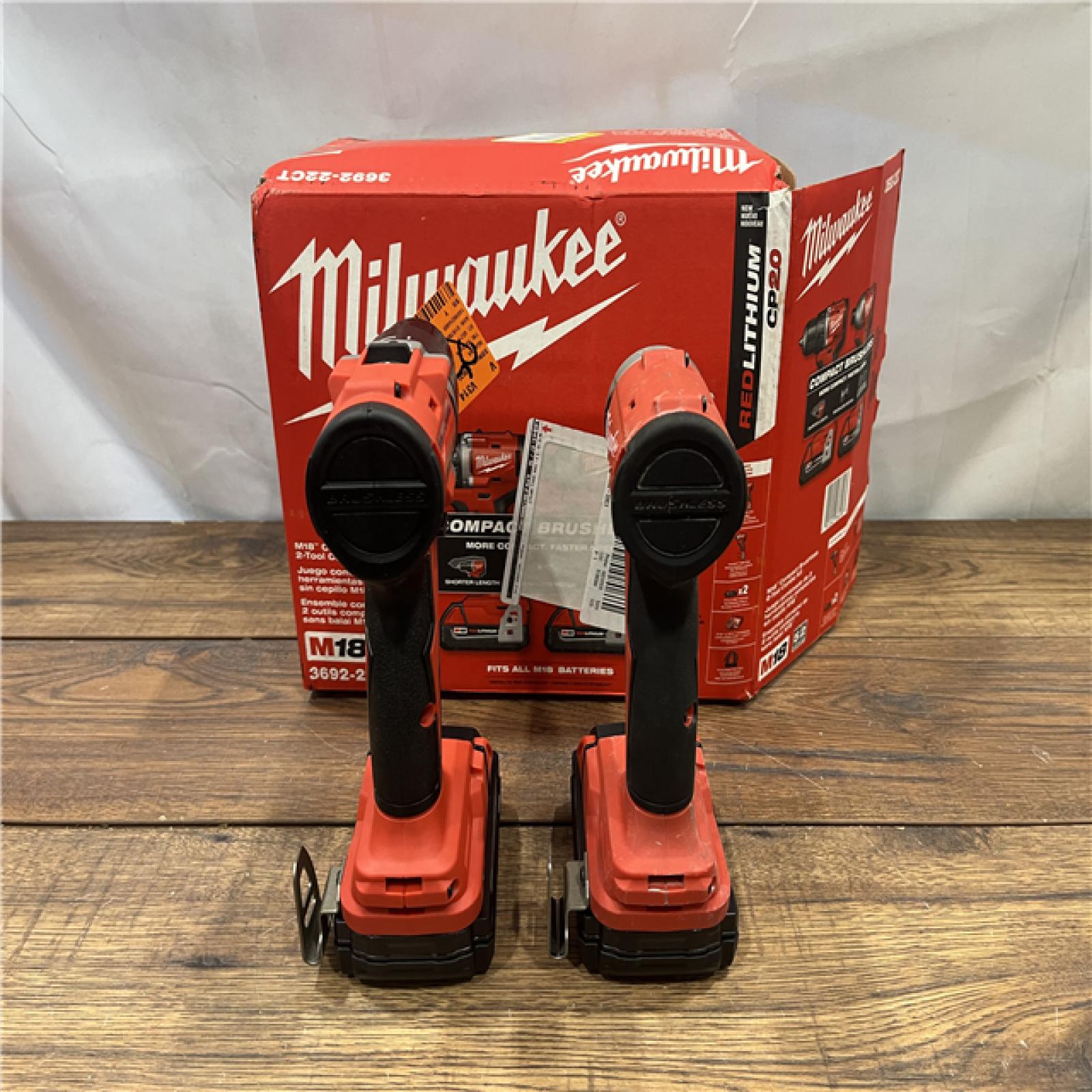 AS-IS Milwaukee M18 Compact Brushless 2-Tool Combo Kit