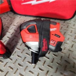 Houston Location - As-Is Milwaukee M12 12-Volt Lithium-Ion Cordless Palm Nailer Kit with One 1.5Ah Battery, Charger and Tool Bag - Appears IN GOOD Condition