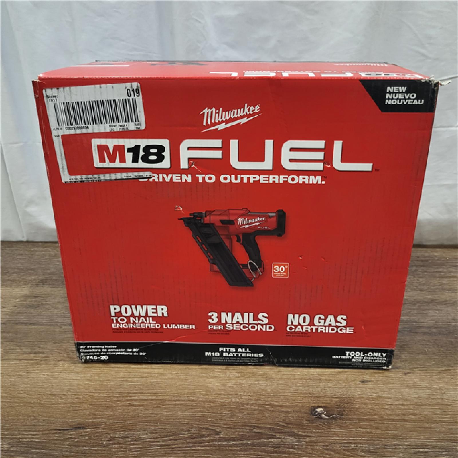 AS-IS Milwaukee M18 FUEL 30 Degree Framing Nailer