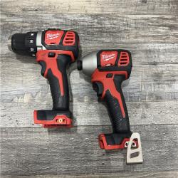 AS-IS Milwaukee M18 18V Cordless Brushed 2 Tool Drill/Driver and Impact Driver Kit