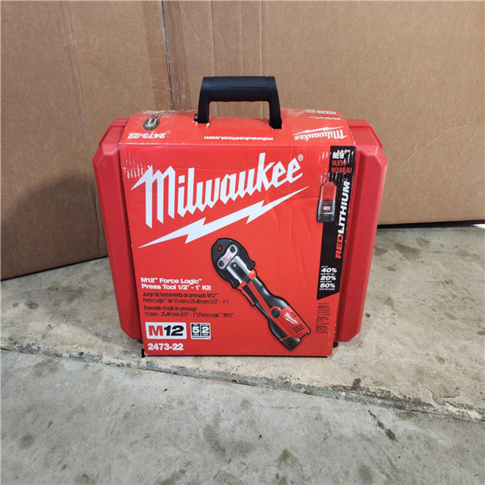 HOUSTON LOCATION - AS-IS Milwaukee M12 Force Logic Press Tool 1/2 in. to 1 in. Kit