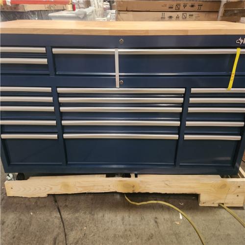 Phoenix Location Husky Tool Storage 72 in. W Standard Duty Gloss Blue Mobile Workbench Tool Chest