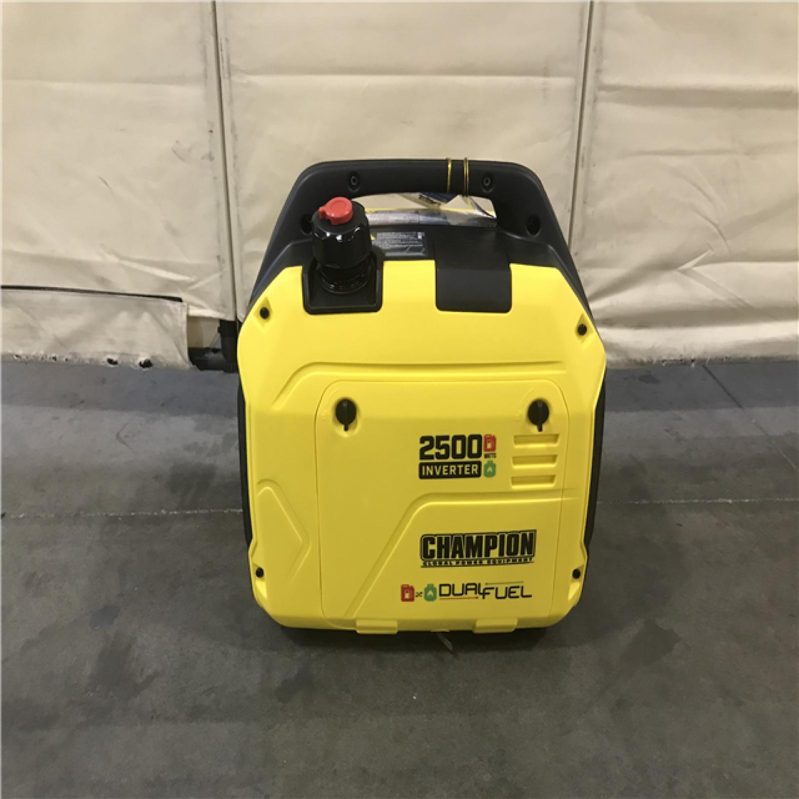 California AS-IS Champion Power Equipment 2500-Watt Recoil Start Ultra-Light Portable Gas and Propane Powered Dual Fuel Inverter Generator with CO Shield