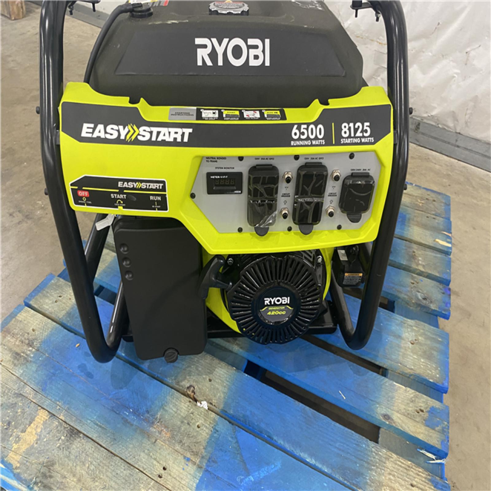 Houston Location - AS-IS Ryobi Easy Start 6,500 Running Watts 8,125 Starting Watts Generator