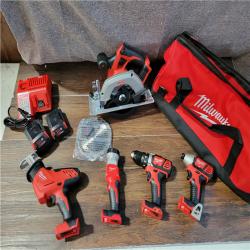 CALIFORNIA NEW MILWAUKEE M18 5-TOOL COMBO KIT (2 BATTERIES, 1 CHARGER, AND BAG INCLUDED)