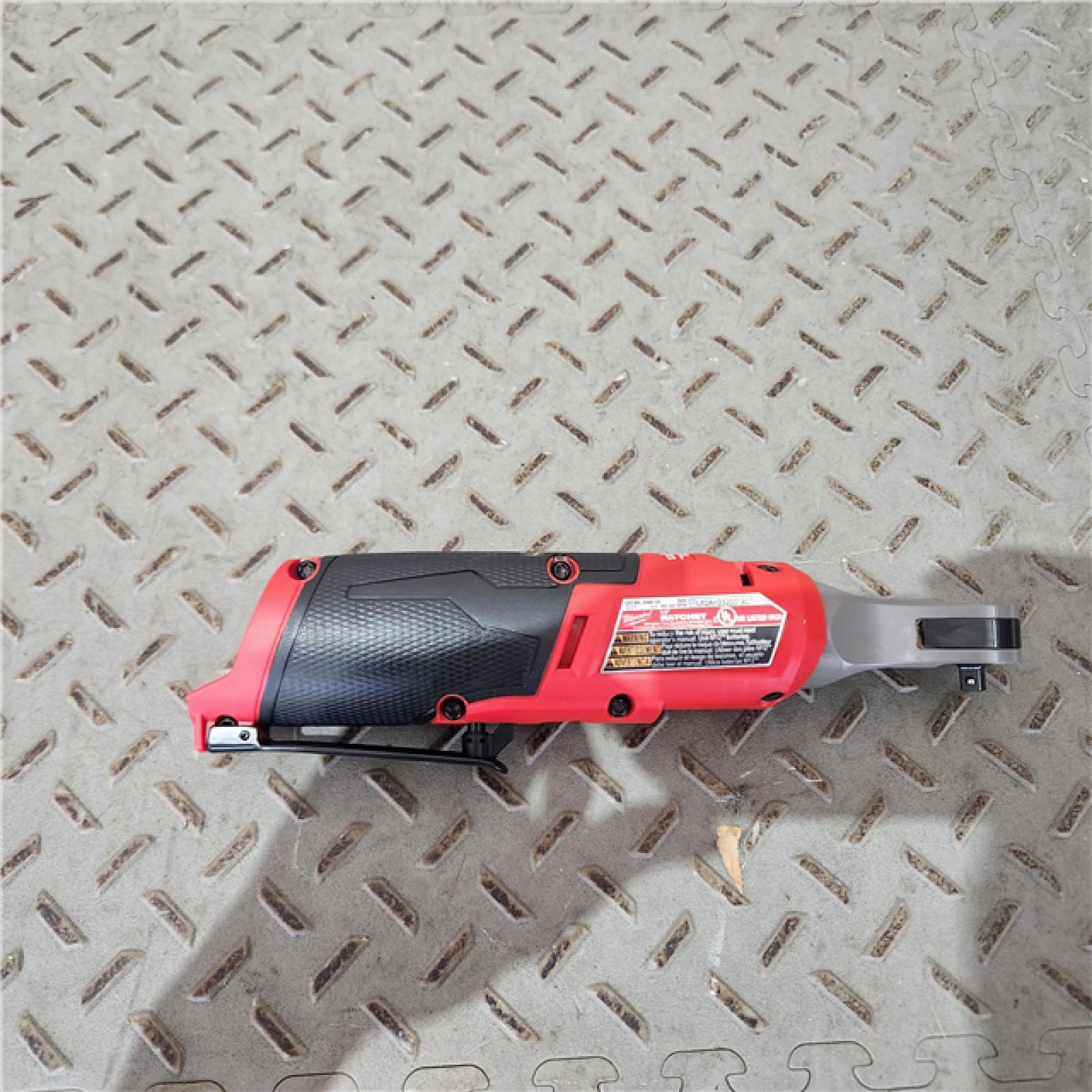 Houston location AS-IS MILWUAKEE M12 FUEL 12V Lithium-Ion Brushless Cordless High Speed 1/4 in. Ratchet (Tool-Only)