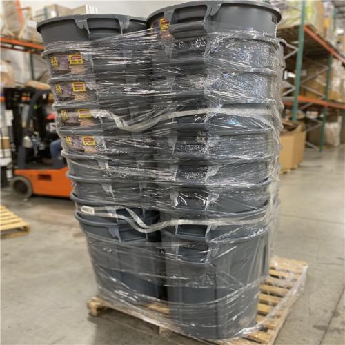 DALLAS LOCATION - Brute 32 Gal. Grey Vented Trash Can  ( PALLET 36  UNITS )