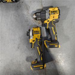 HOUSTON LOCATION - AS-IS DEWALT 20V MAX XR Hammer Drill and ATOMIC Impact Driver 2 Tool Cordless Combo Kit with (2) 4.0Ah Batteries, Charger, and Bag