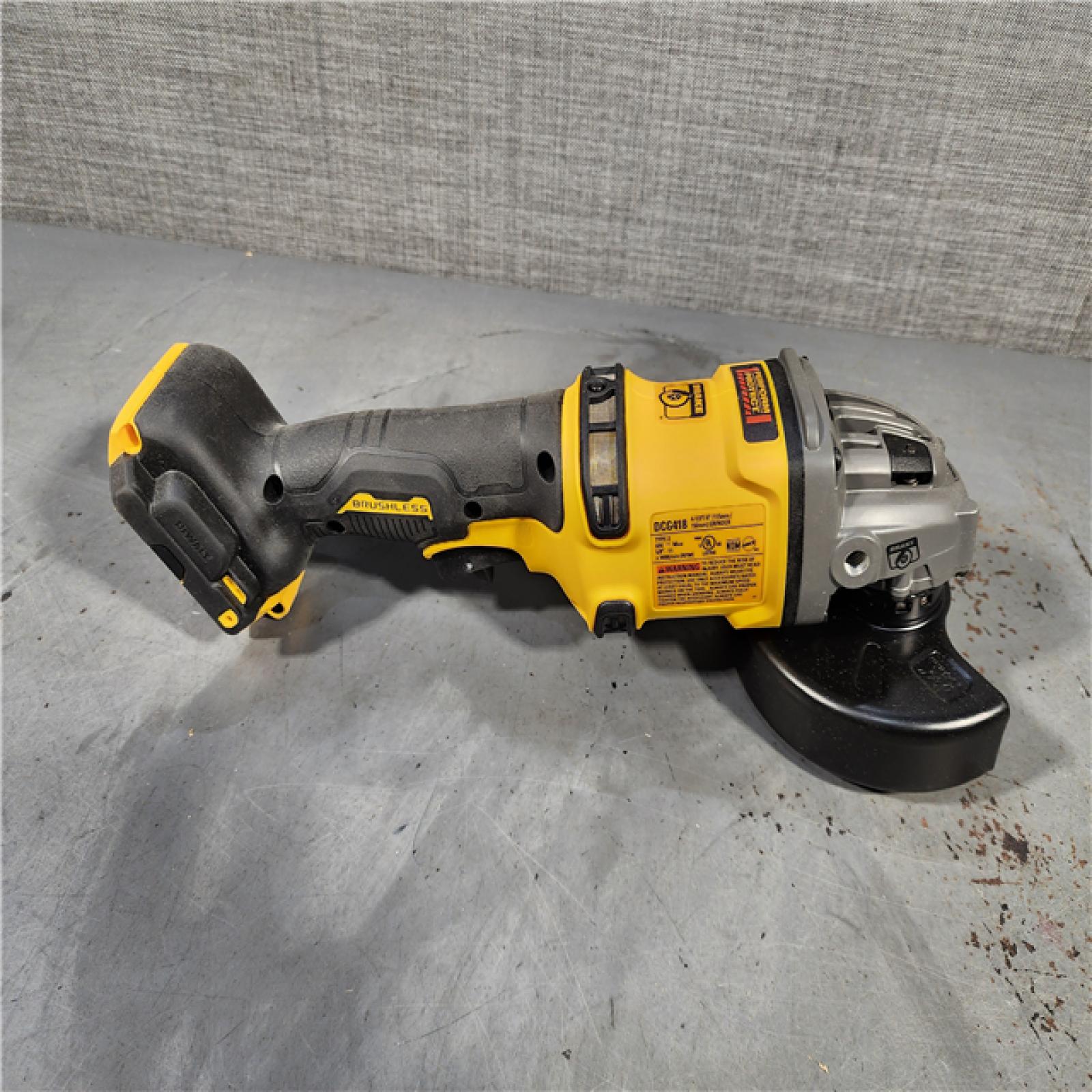 HOUSTON LOCATION - AS-IS DEWALT FLEXVOLT 60V MAX Cordless Brushless 4.5 in. to 6 in. Small Angle Grinder with Kickback Brake (Tool Only)