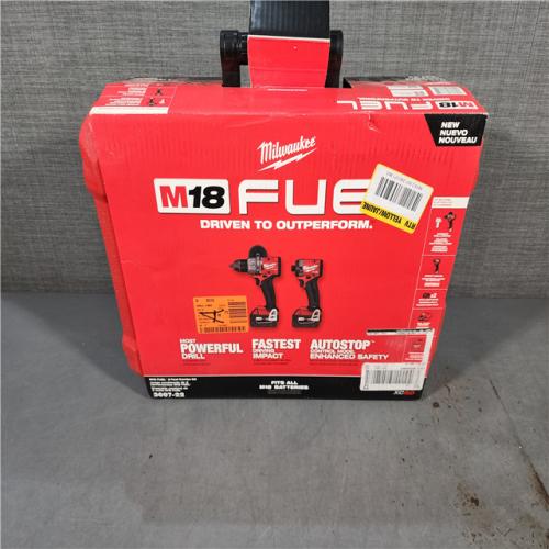 HOUSTON LOCATION - AS-IS (APPEARS LIKE NEW) Milwaukee M18 FUEL 18V Lithium-Ion Brushless Cordless Hammer Drill and Impact Driver Combo Kit (2-Tool) with 2 Batteries