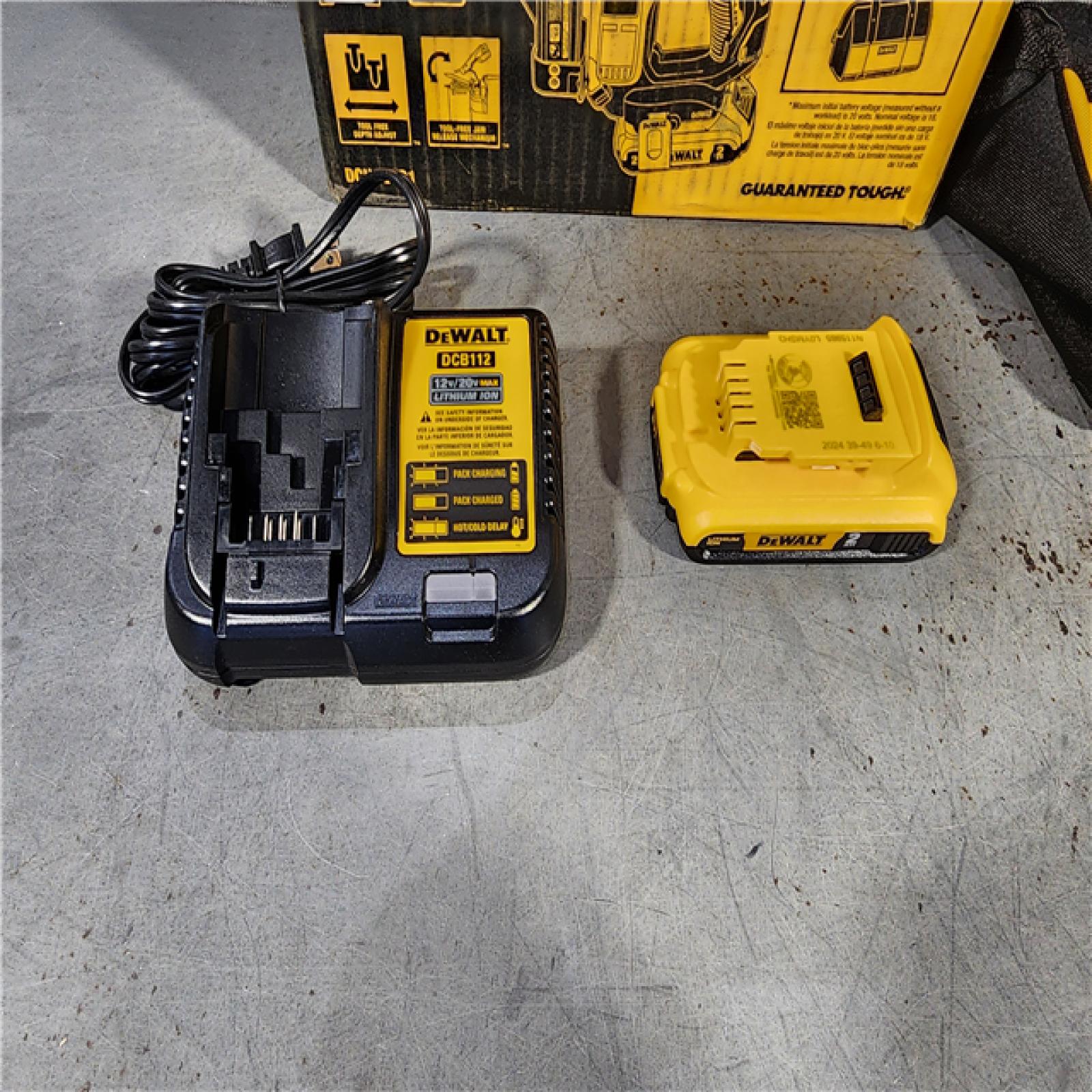 HOUSTON LOCATION - AS-IS DEWALT ATOMIC 20V MAX Lithium Ion Cordless 23 Gauge Pin Nailer Kit with 2.0Ah Battery and Charger