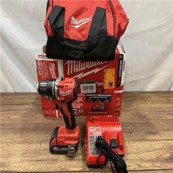 AS IS M18 18-Volt Lithium-Ion Compact Brushless Cordless 1/4 in. Impact Driver Kit with One 2.0 Ah Battery, Charger & Tool Bag