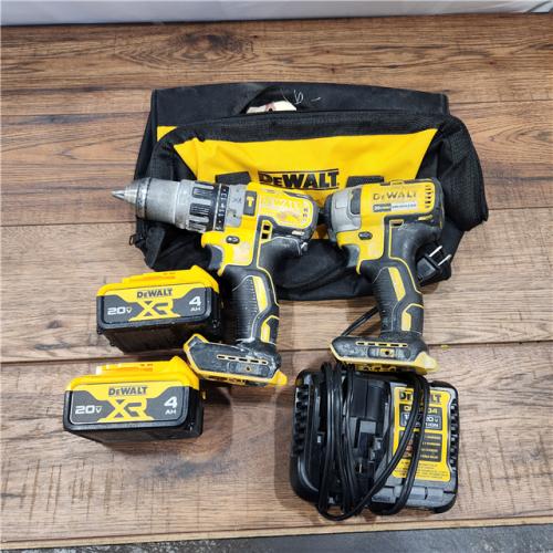 AS-IS ATOMIC 20-Volt MAX Lithium-Ion Cordless Combo Kit (2-Tool) with (2) 2.0Ah Batteries, Charger and Bag