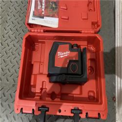 Houston location AS-IS Milwaukee 3521-21 4V Lithium-Ion Cordless USB Rechargeable Green Beam Cross Line Laser