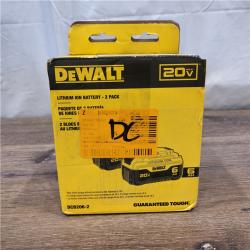 AS-IS DEWALT DCB206-2 6.0Ah 20V MAX Battery (2 Pack)