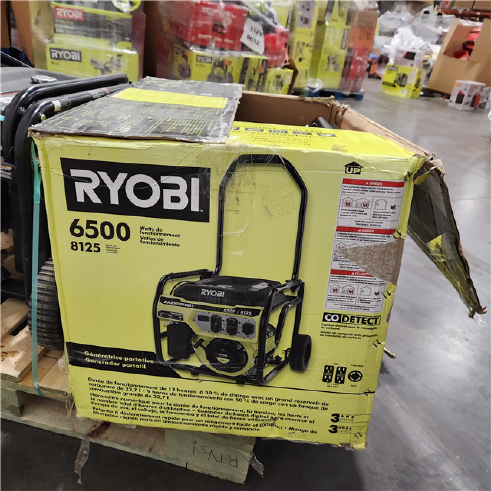 Dallas Location - As-Is Ryobi 6500-Watt Generator