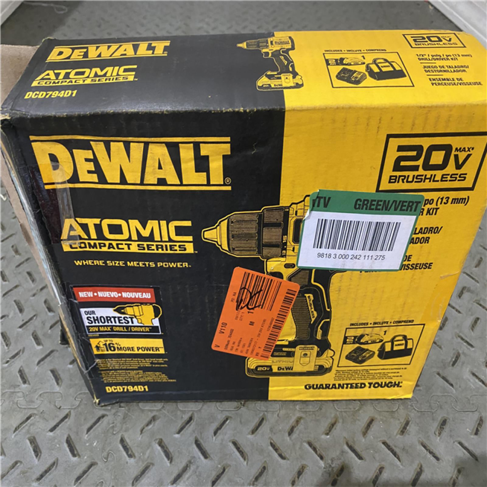 Houston location AS-IS DeWalt ATOMIC COMPACT SERIESâ„¢ 20V MAX* Brushless Cordless 1/2 in. Drill/Driver