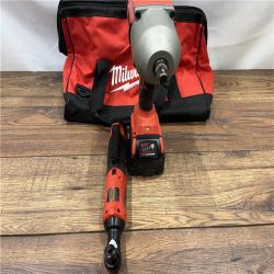 AS IS M12/M18 12/18V Lithium-Ion Cordless 3/8 in. Ratchet and 1/2 in. High Torque Impact Wrench with Friction Ring Combo Kit