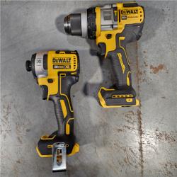 HOUSTON LOCATION - AS-IS DEWALT 20V MAX Cordless Brushless Hammer Drill/Driver 2 Tool Combo Kit with FLEXVOLT ADVANTAGE