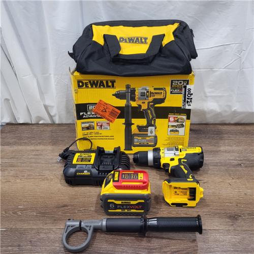 AS-IS Dewalt FLEXVOLT 20 Volt 1/2 in. Brushless Cordless Hammer Drill/Driver Kit (Battery & Charger)