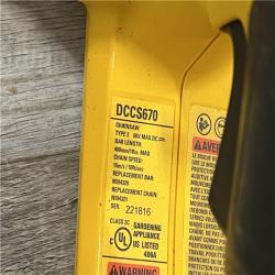 AS-IS DEWALT DCCS670B 16in Chainsaw 60V MAX - Tool Only