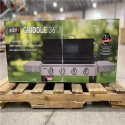 DALLAS LOCATION - Weber Griddle 4-Burner Propane Gas 36 in. Flat Top Grill in Black