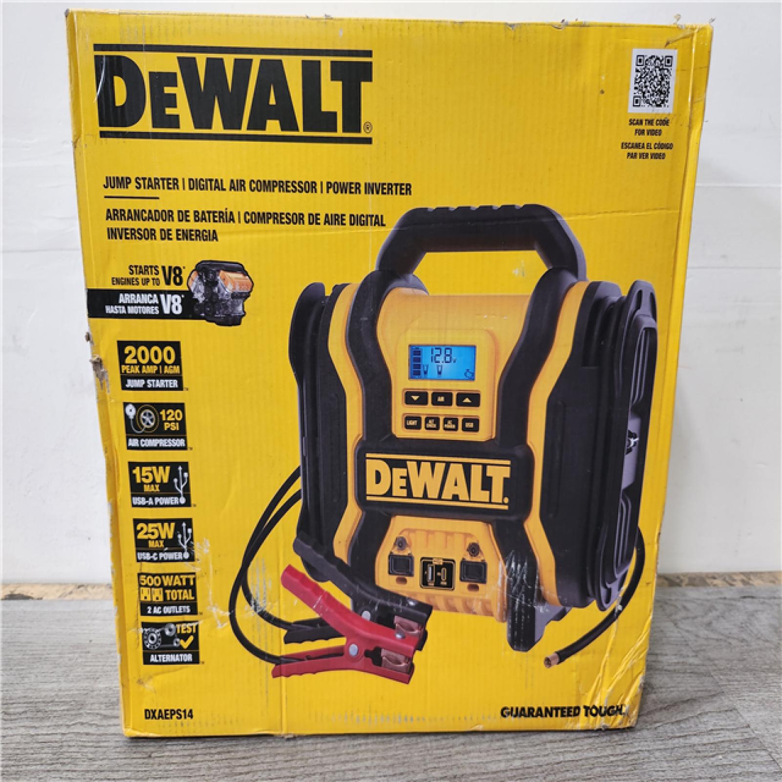 Phoenix Location DEWALT Portable Power 2000 Peak Amp Jump Starter w/Digital Compressor