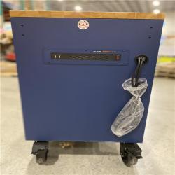 DALLAS LOCATION - Husky Tool Storage Heavy Duty 84 in. W Matte Blue Mobile Workbench Cabinet