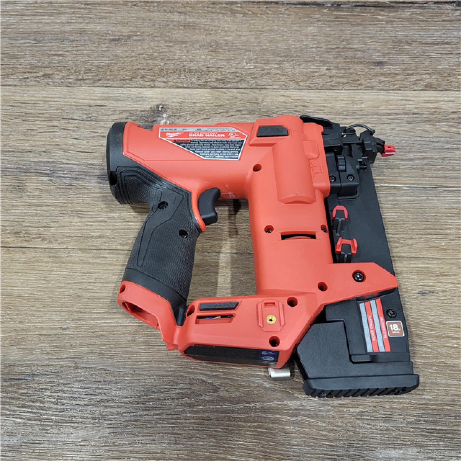 AS-IS M12 FUEL 12-Volt Lithium-Ion Brushless Cordless 18-Guage Compact Brad Nailer (Tool Only)