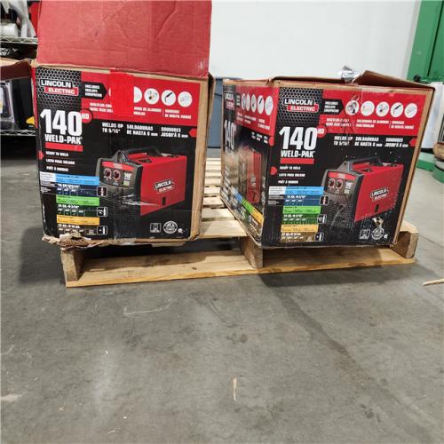 Dallas Location - As-Is Lincoln Electric Weld Pak 140 HD Wire-Feed Welder (Lot Of 2)