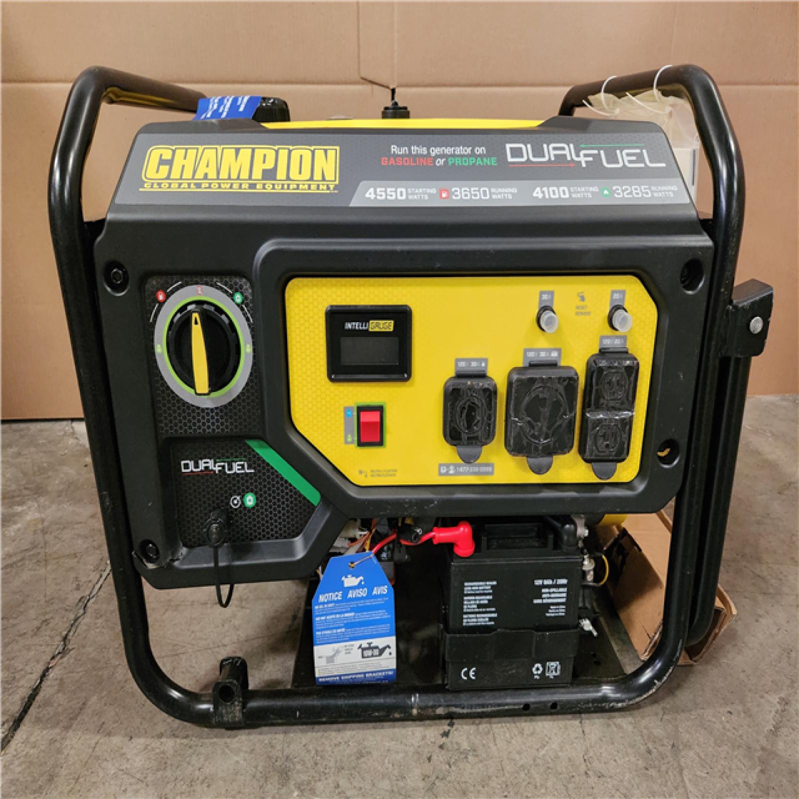 Phoenix Location Champion Power Equipment 4550/3650-Watt Electric Start Gas and Propane Dual Fuel Powered RV Ready Portable Generator