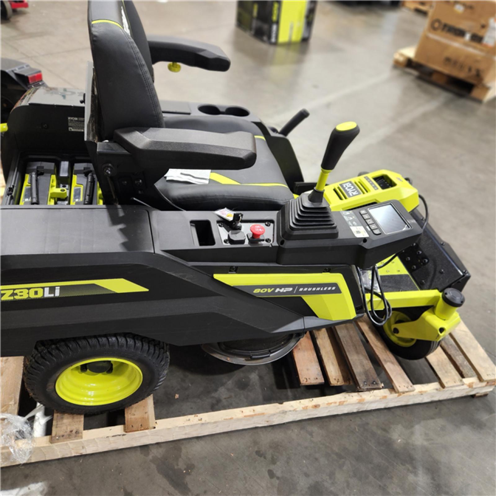 Dallas Location - As-Is RYOBI 80V HP Brushless 30 in. Battery Electric Cordless Zero Turn Riding Mower with (2) 80V 10 Ah Batteries and Charger