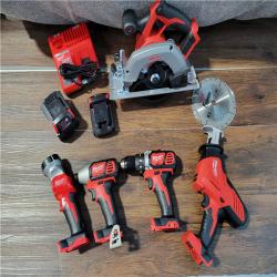 CALIFORNIA NEW MILWAUKEE M18 5-TOOL COMBO KIT (2 BATTERIES, 1 CHARGER, AND BAG INCLUDED)