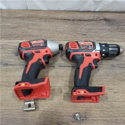 AS-IS Milwaukee M18 18V Cordless Brushed 2 Tool Drill/Driver and Impact Driver Kit