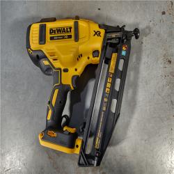 HOUSTON LOCATION - AS-IS DEWALT 20V MAX XR Lithium-Ion Electric Cordless 16-Gauge Angled Finishing Nailer (Tool Only)